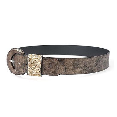 AGP PARIS Luxe Glitter Circular Buckle Belt