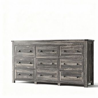 9-Drawer Modern Dresser with TV Stand for Bedroom/Living Room