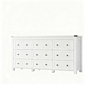 9-Drawer Modern Dresser with TV Stand for Bedroom/Living Room