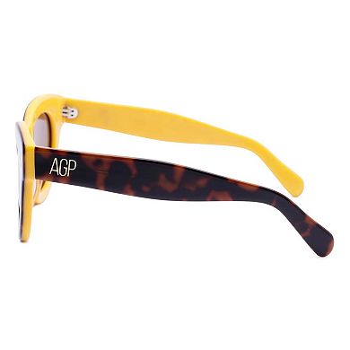 AGP PARIS Retro Round-Frame Fashion Acetate Sunglasses