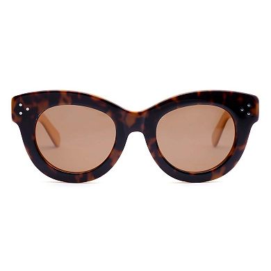 AGP PARIS Retro Round-Frame Fashion Acetate Sunglasses