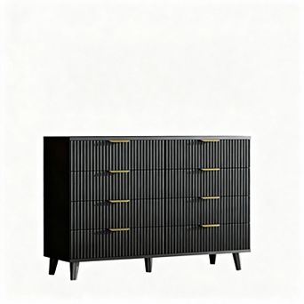 6-Drawer Modern Fluted Dresser - Versatile for Bedroom, Living Room, or Entryway