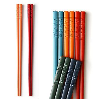 5 Pairs Non-slip Reusable Dishwasher Safe Chopsticks 9.4 Inch