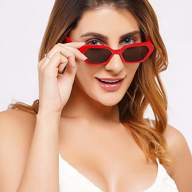 AGP PARIS Futuristic Angular Micro Acetate Sunglasses