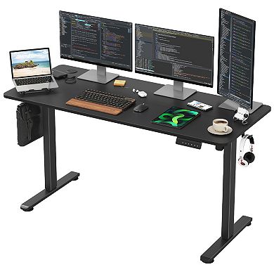 GOODSILO Adjustable Height Electric Standing Desk with Splice Board
