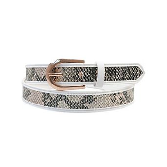 AGP PARIS Gleaming Snake Print Belt