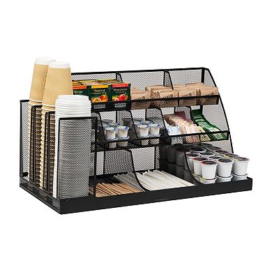 3-Tier Metal Mesh Organizer for Office Breakroom