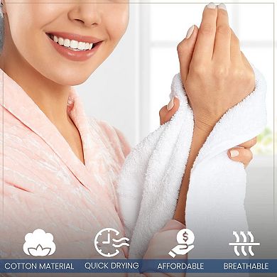 24 Pack Multicolour Cotton Wash Cloths - Extra Absorbent, Soft, Quick Dry