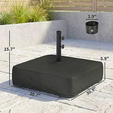 Outsunny Patio Umbrella Base 176 lbs Sand Filled for 1.9" Poles,