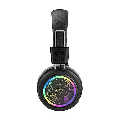 MEE audio KidJamz Share Wireless Headphones for Kids w/ Multipoint Connectivity and LED Lights