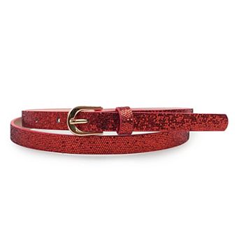 AGP PARIS Gleaming Sleek Snake Print Belt