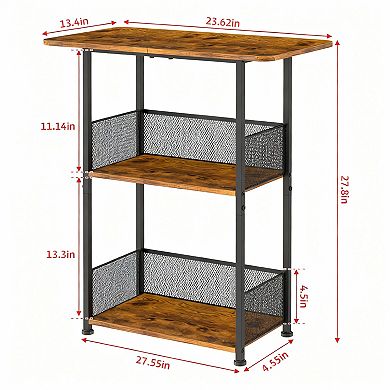 3-Tier Mini Coffee Bar Table for Home Use