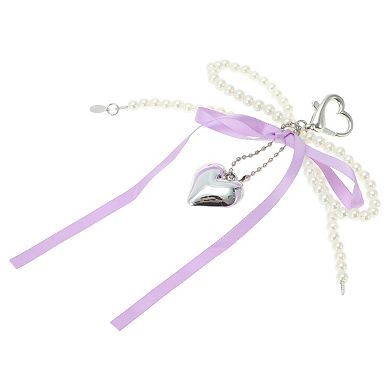 Ribbon Bow Heart Handbag Charms Keychains 1 Pc