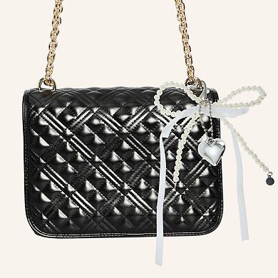 Ribbon Bow Heart Handbag Charms Keychains 1 Pc