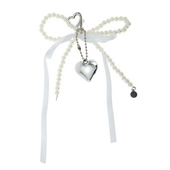 Ribbon Bow Heart Handbag Charms Keychains 1 pc