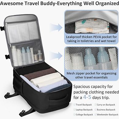 Lightweight Carry-On Travel Backpack