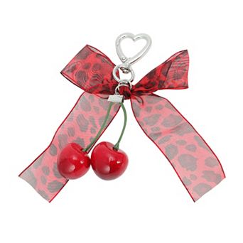 Fashionable Leopard Print Bow Handbag Charm 1 pc