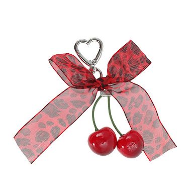 Fashionable Leopard Print Bow Handbag Charm 1 Pc