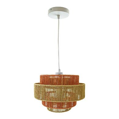 ELEMENT ACE Modern Paper String Weave Pendant Lamp with Warm Lighting