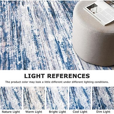 2x3 Modern Abstract Rug, Soft Non-Slip Low-Pile Area Mat for Entryway, Kitchen, Bedroom