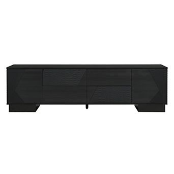 CEWOR 70.8" Modern TV Stand, Media Console with 2 Cabinets & 4 Drawers