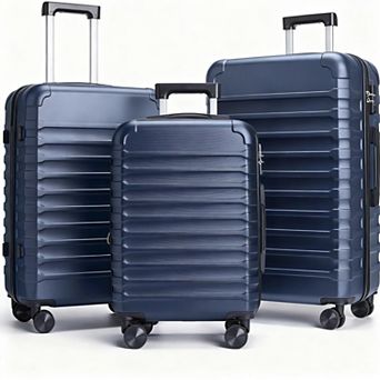 3 pc Hard Shell Luggage Set with TSA Lock and Spinner Wheels