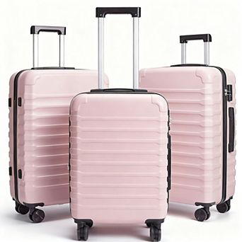 3 pc Hard Shell Luggage Set with TSA Lock and Spinner Wheels