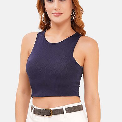 AGP PARIS Classy Black Floral Print Belt