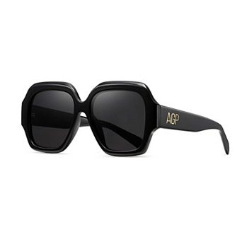 AGP PARIS Retro Square Polarized Acetate Sunglasses