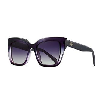 AGP PARIS Bold Cat Eye Polarized Acetate Sunglasses
