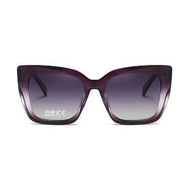AGP PARIS Bold Cat Eye Polarized Acetate Sunglasses