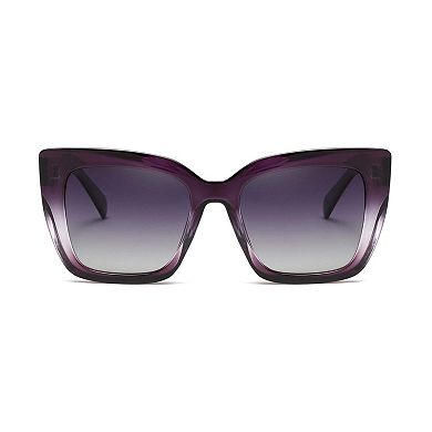 AGP PARIS Bold Cat Eye Polarized Acetate Sunglasses