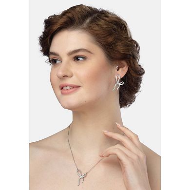 AGP PARIS Twinkling Bow Earrings and Necklace Set