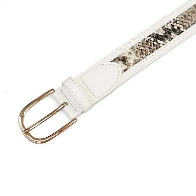 AGP PARIS Dual Pattern Snake Print Belt