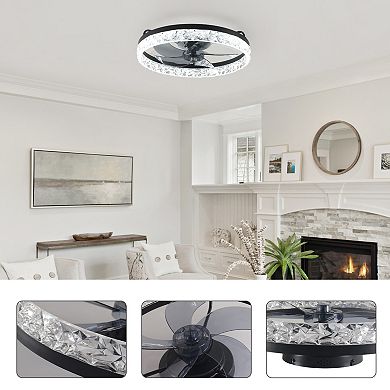 ELEMENT ACE Modern Ceiling Fan with Integrated LED Lighting and Remote Control