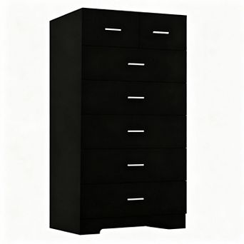 47.3-inch tall dresser with nightstand, chest of drawers, charging station, and metal slides