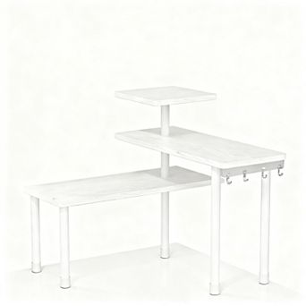 3 tier Rustic Corner Shelf for Kitchen & Bathroom Organization