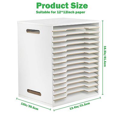 15-Tier Scrapbook Storage Rack, Durable, Stylish, Multi-Functional