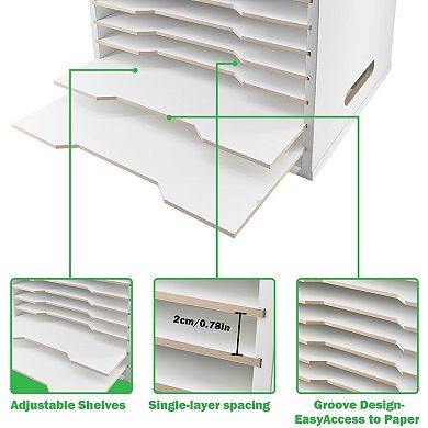 15-Tier Scrapbook Storage Rack, Durable, Stylish, Multi-Functional