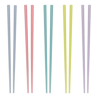 5 Pairs Reusable Fiberglass Chopsticks Dishwasher Safe Non-slip 9.2 inches