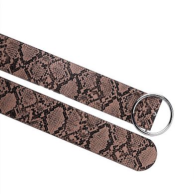 AGP PARIS Snake Print Dual Buckle Belt