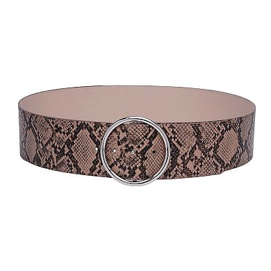 AGP PARIS Snake Print Dual Buckle Belt
