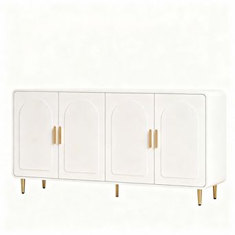 60" Sideboard Cabinet with Adjustable Shelves for Kitchen, Dining, and Living Rooms