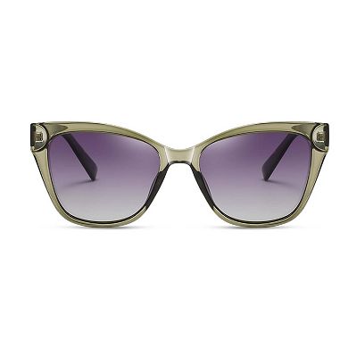 AGP PARIS Chic Cat Eye Polarized Acetate Sunglasses