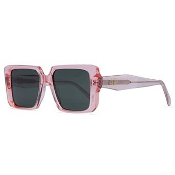 AGP PARIS Chunky Transparent Square Acetate Sunglasses