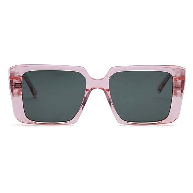 AGP PARIS Chunky Transparent Square Acetate Sunglasses