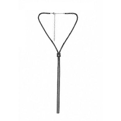 AGP PARIS Black Color Tassel Gleaming Necklace Set