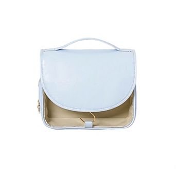 Hanging Toiletry Bag with Multi-Pocket Organizer and Foldable Carry Handle