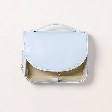 Hanging Toiletry Bag with Multi-Pocket Organizer and Foldable Carry Handle