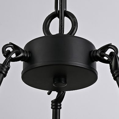 ELEMENT ACE Four-Light Plug-In Pendant Lamp with Adjustable Chain and Industrial Design